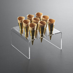 SOPORTE CUADRADO PLÁSTICO 9 MINI CONOS (HA101) 1/8un 2d